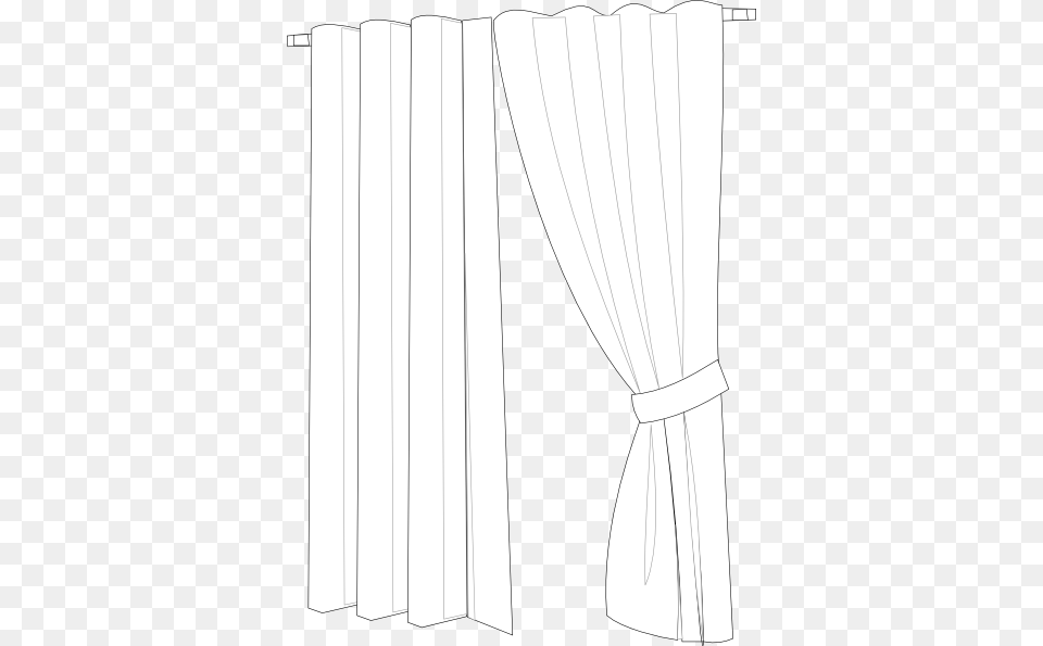 Curtains Bw Clip Art, Curtain Png