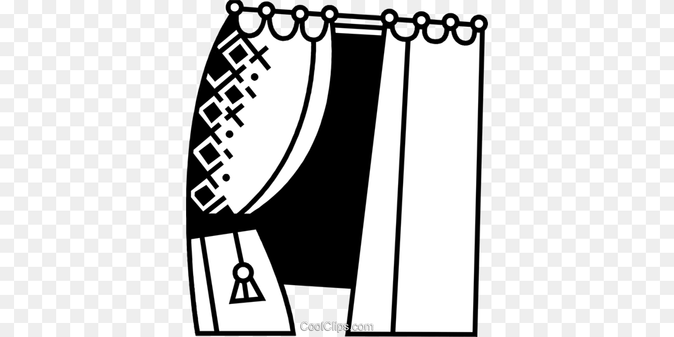 Curtains Royalty Vector Clip Art Illustration, Curtain Free Png Download