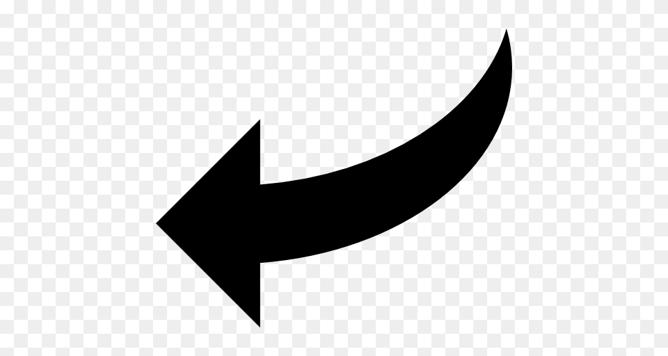Curve Arrow Pointing Left, Sword, Weapon Png
