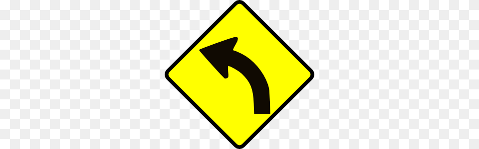 Curve In Road Clip Art, Road Sign, Sign, Symbol, Blackboard Png Image