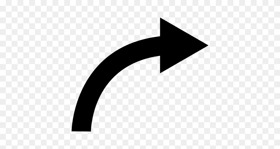 Curve Right Arrow, Symbol, Weapon Png