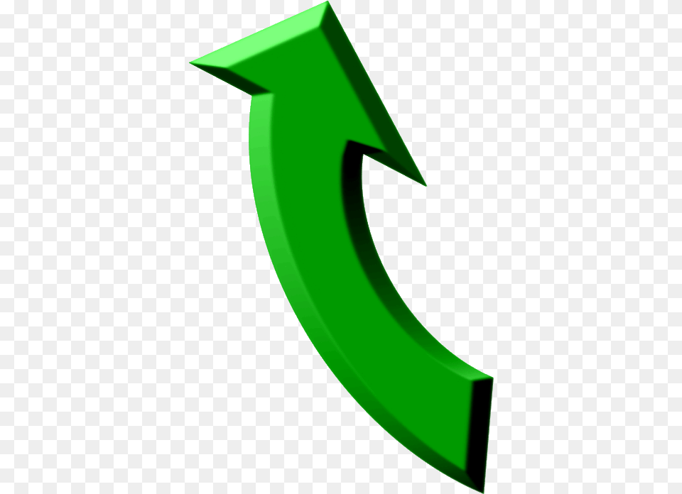 Curved Arrow Crescent, Green, Symbol, Number, Text Png