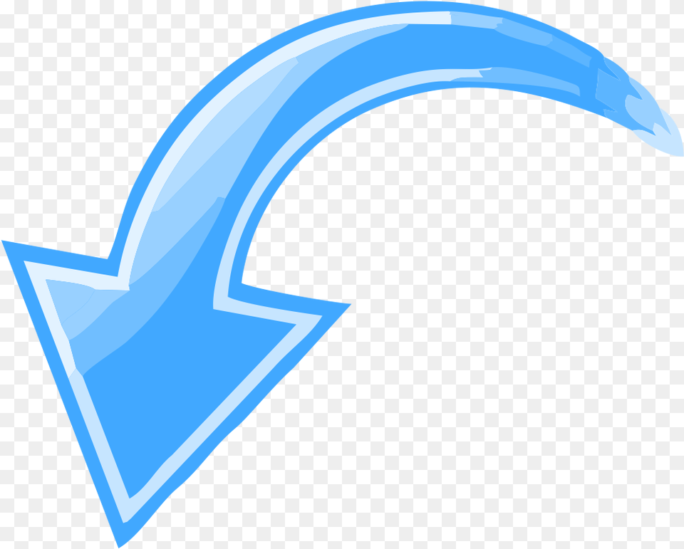 Curved Arrow Pointing Down Transparent Background Curved Arrow, Logo, Outdoors, Symbol Png Image