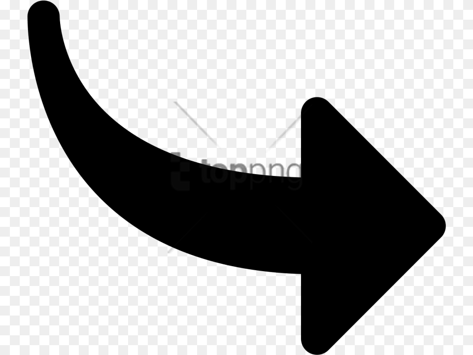 Curved Arrow Pointing Right Image With Curved Arrow Icon, Smoke Pipe Free Png Download