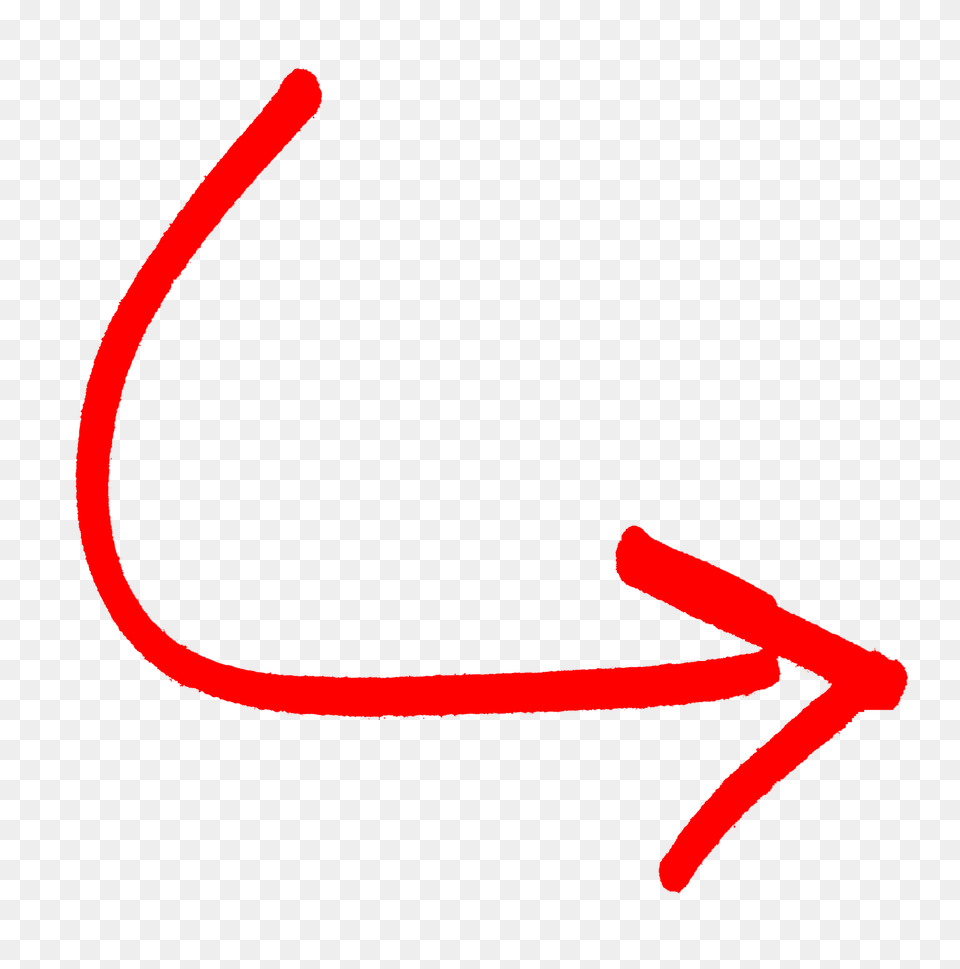 Curved Arrow Red, Text, Handwriting, Signature Free Transparent Png