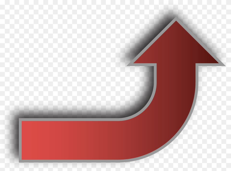 Curved Arrow Red Arrow Transparant Background, Symbol, Number, Text Free Png Download