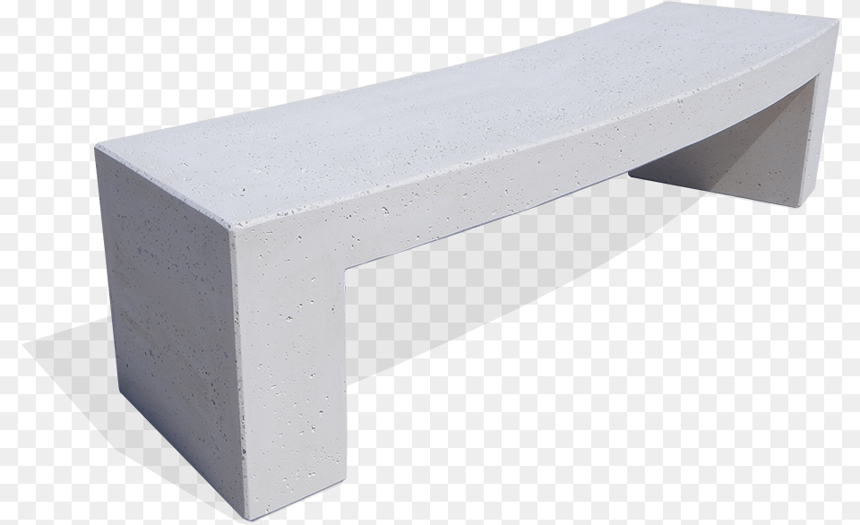 Curved Bench In Travertine Effect Concrete For Urban Bench, Furniture, Mailbox Free Png Download