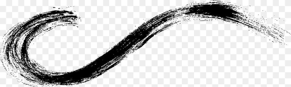 Curved Brush Stroke, Gray Png Image