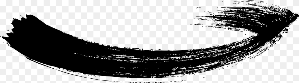 Curved Brush Stroke, Gray Png Image