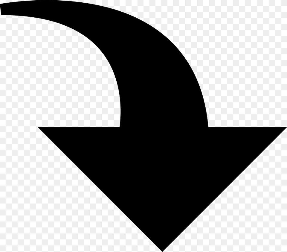 Curved Down Arrow Curved Arrow Pointing Down, Logo, Symbol Png