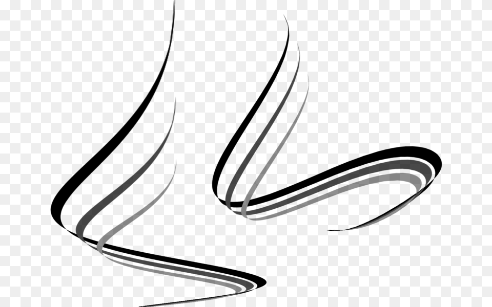 Curved Lines, Gray Free Png