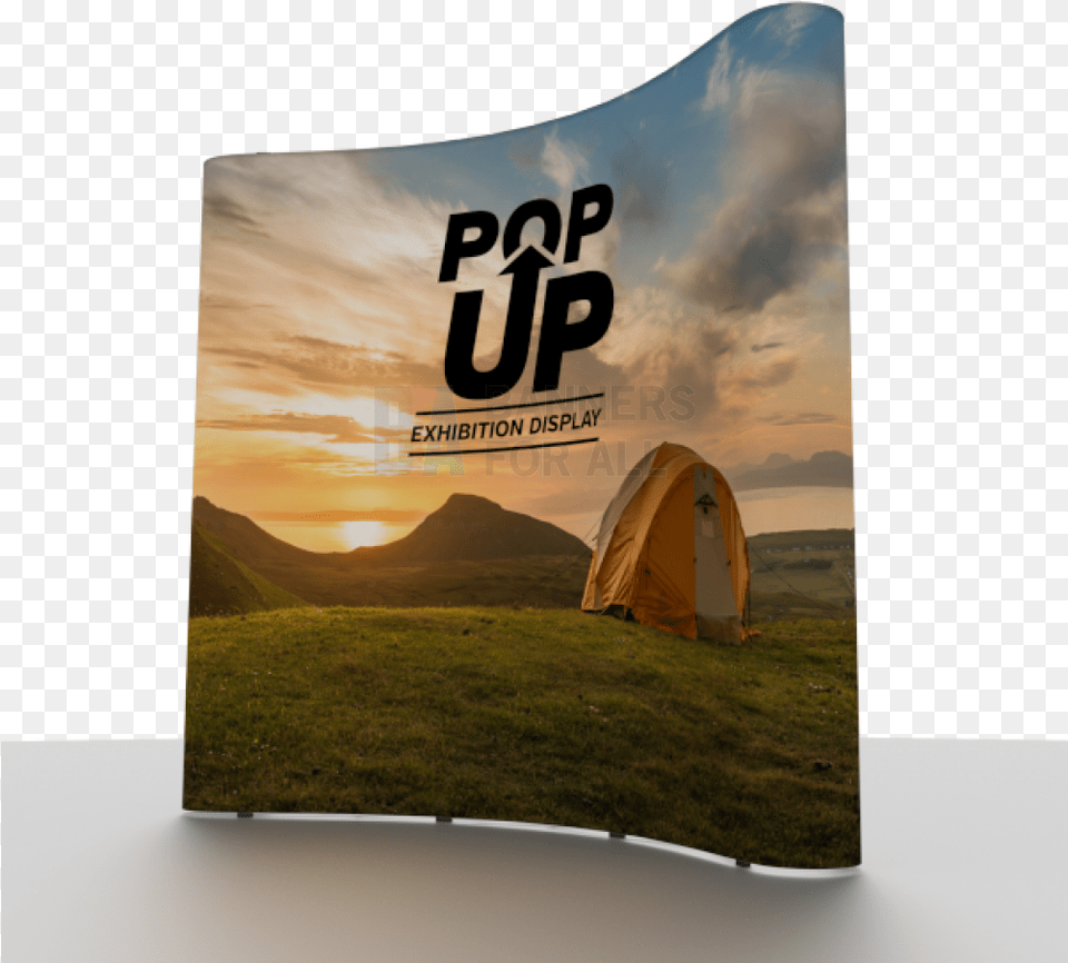 Curved Pop Up Banner Download Curved Pop Up Banner, Tent, Camping, Outdoors, Advertisement Png