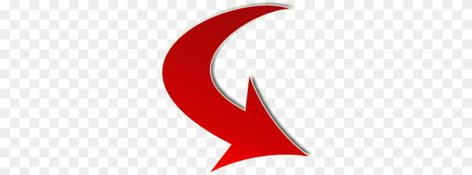 Curved Red Arrow Picture Arrow For Thumbnail, Logo, Symbol, Nature, Night Png