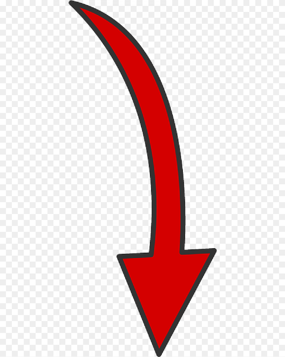 Curved Red Arrow Transparent Transparent Background Arrow Transparent, Symbol, Logo Free Png