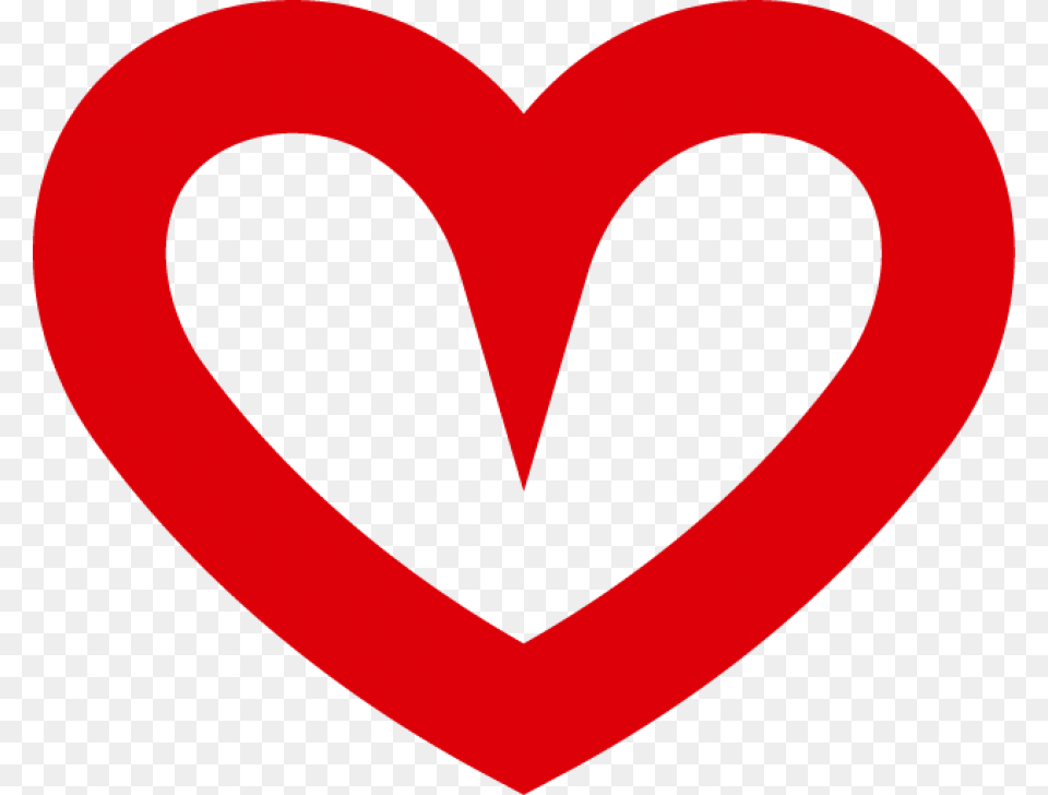 Curved Red Heart Outline Image Heart Png