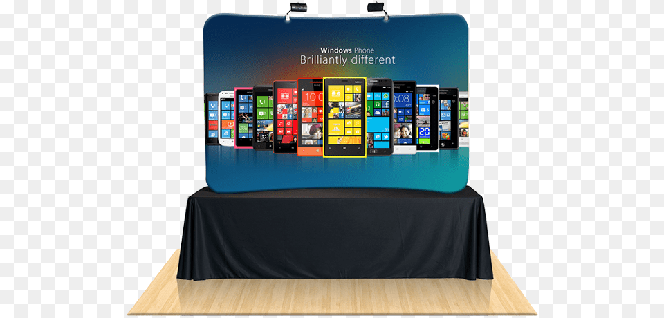 Curved Table Top Tension Fabric Display Windows Phone 8 En Accin, Computer, Electronics, Mobile Phone, Screen Free Transparent Png
