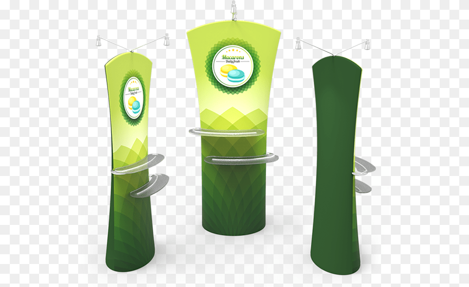 Curved Top Tension Fabric Banner Stand With Arm Shelves Banner, Jar, Smoke Pipe Free Transparent Png