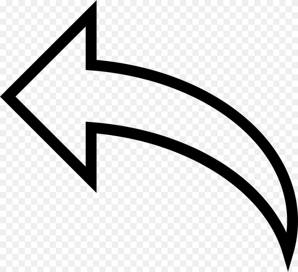 Curved White Arrow Image, Symbol, Bow, Weapon, Text Free Transparent Png