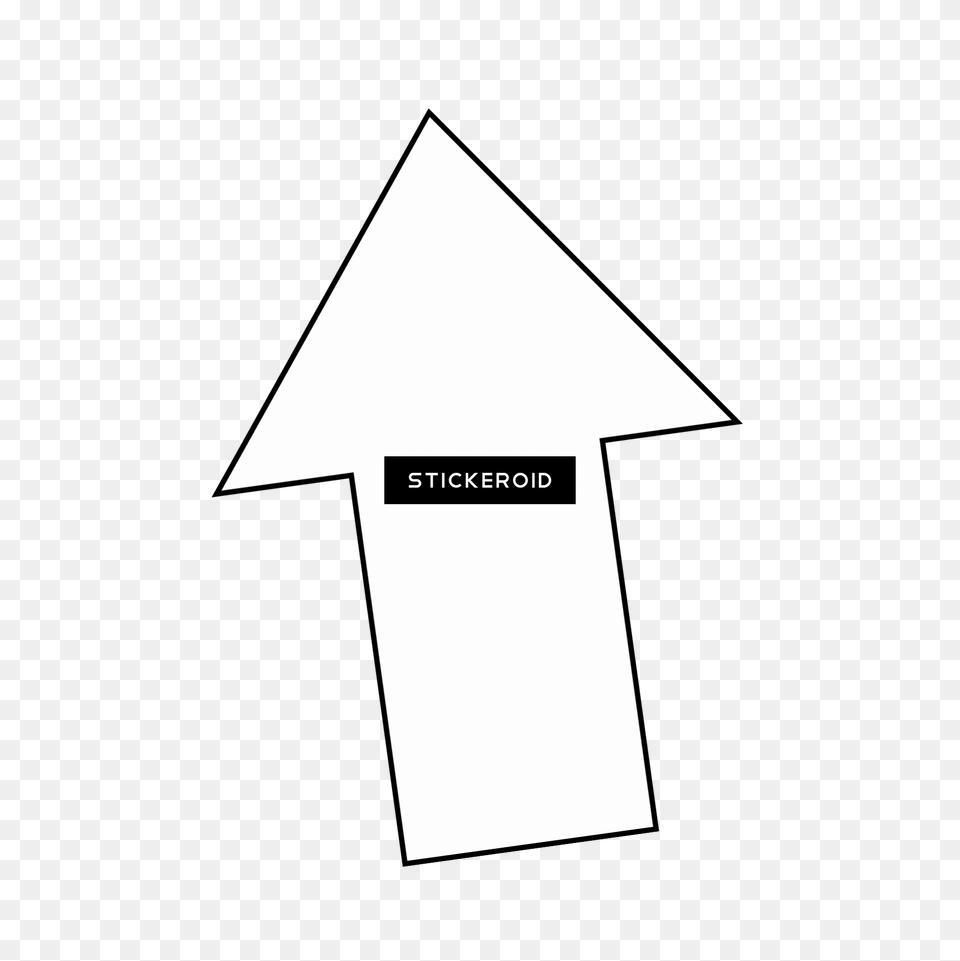 Curved White Arrow Sign, Triangle, White Board Png