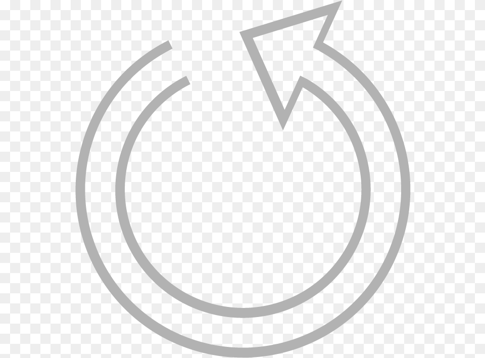 Curvedarrow Gray Circular Arrow White Vector, Symbol, Ammunition, Grenade, Weapon Png Image