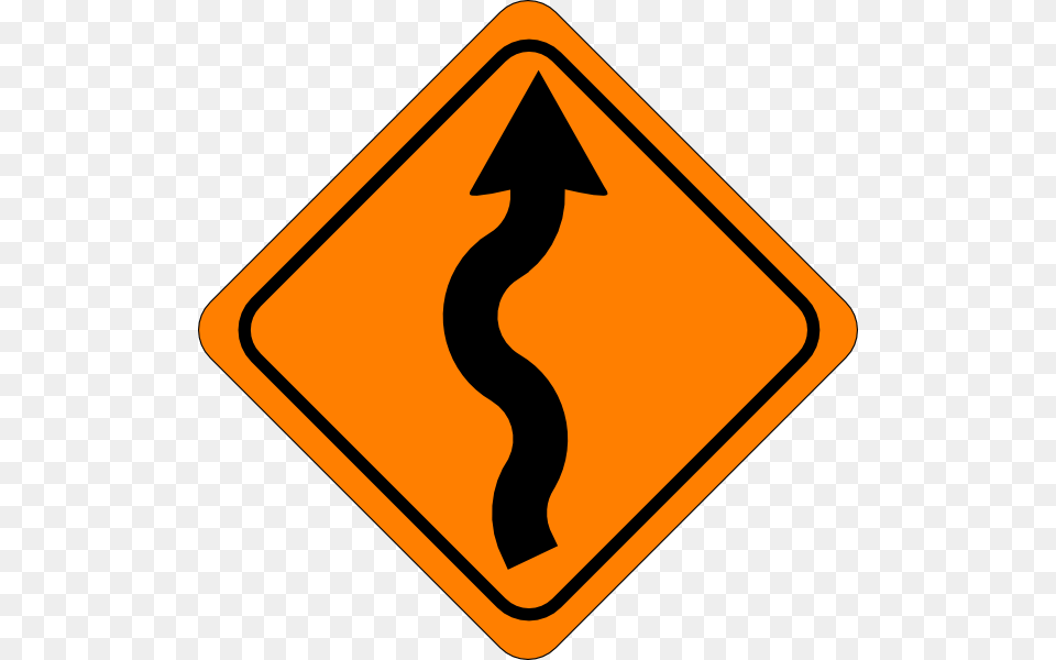 Curvy Road Clipart, Sign, Symbol, Road Sign Png Image