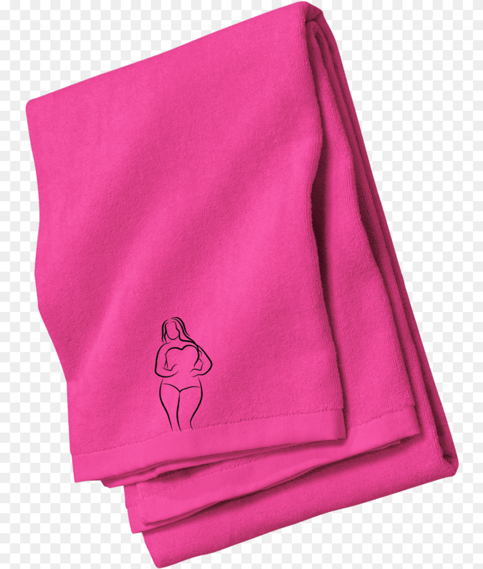 Curvy Women Silhouette Embroidered Beach Towel Towel, Baby, Person, Blanket, Accessories Png
