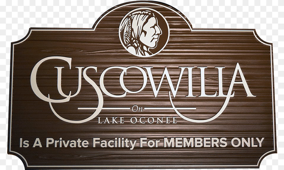 Cuscowilla Signage, Logo, Plaque, Face, Head Png Image