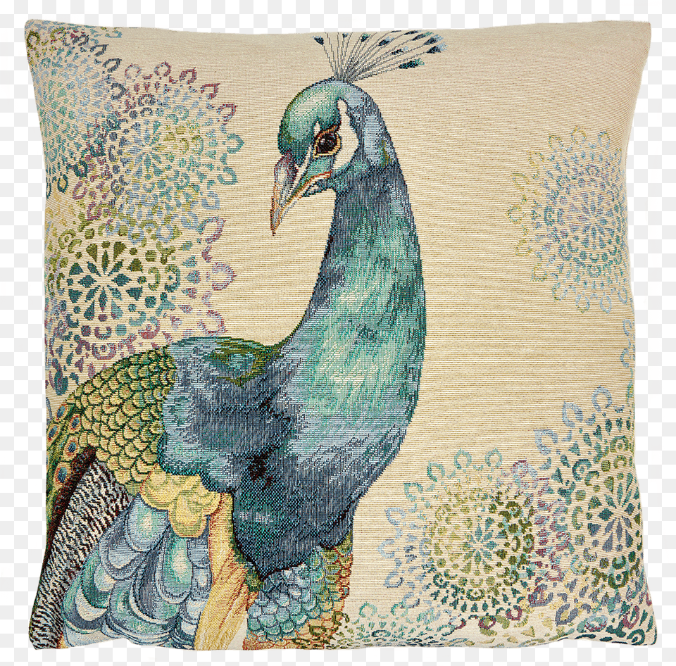 Cushion Cover Proud Peacock Textile, Home Decor, Animal, Bird, Pattern Free Png