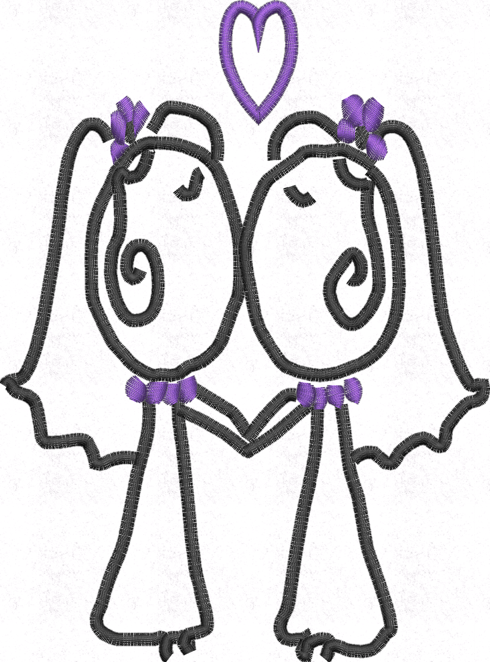 Cushion Cover Wedding Couple Straightgaylesbian Choose Drawing, Purple, Embroidery, Pattern, Accessories Png