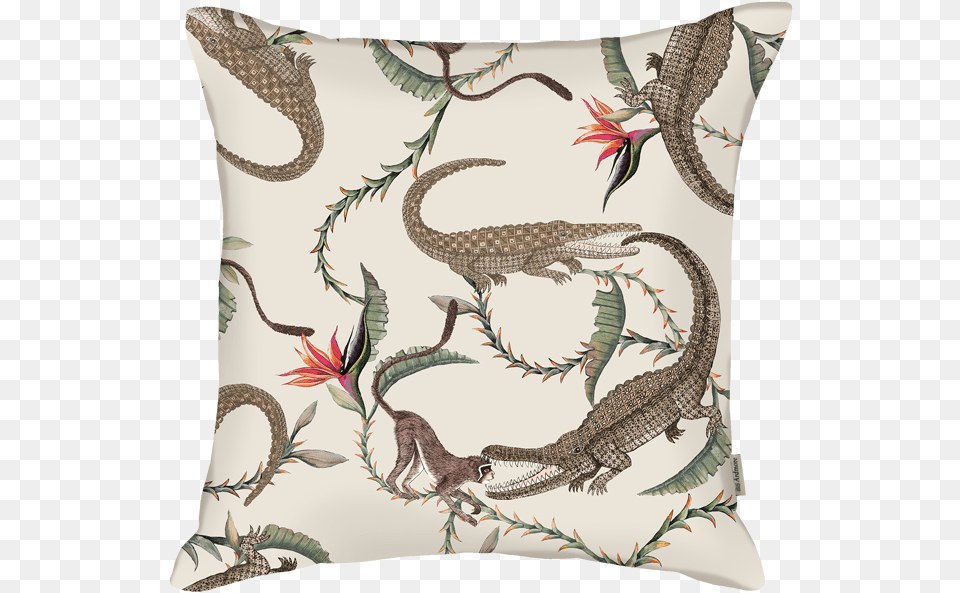 Cushion Download Ardmore Fabrics, Home Decor, Pillow, Animal, Lizard Png Image