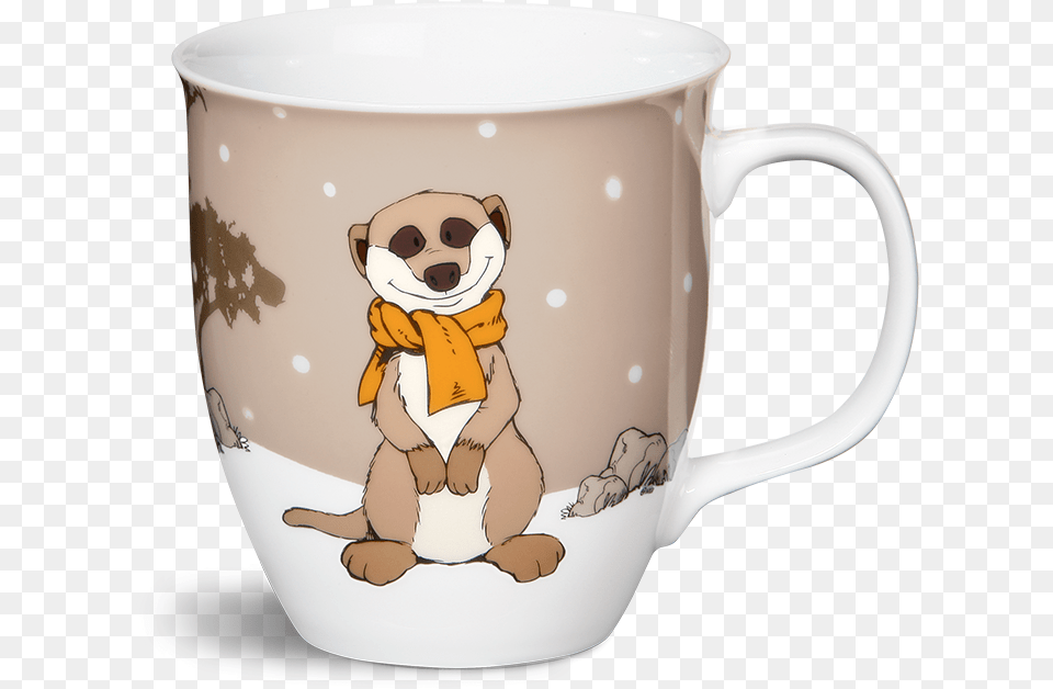 Cushion Meerkat W Coffee Cup, Animal, Canine, Dog, Mammal Png Image