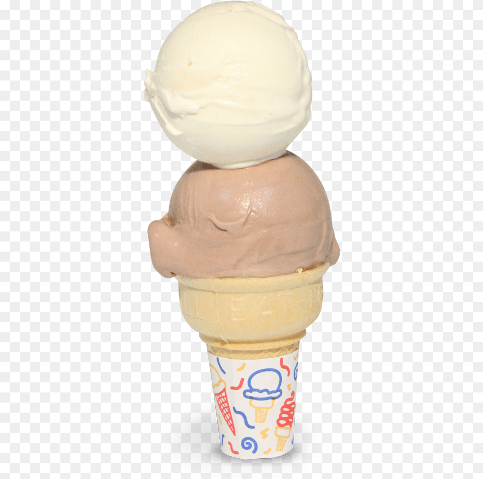 Custardquots Last Stand Double Dip In A Cone Ice Cream Cone, Dessert, Food, Ice Cream, Soft Serve Ice Cream Png Image