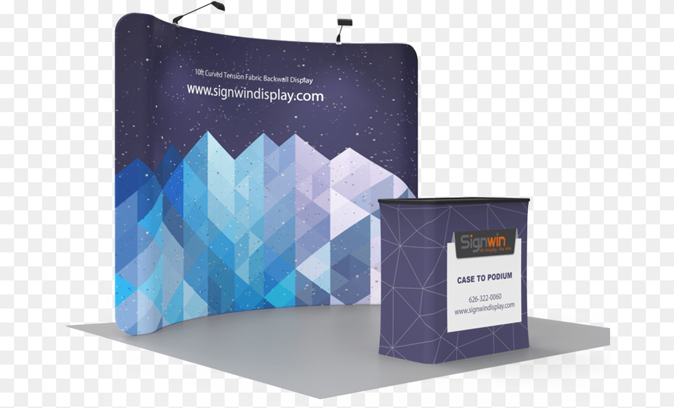 Custom 10ft Curved Amp Recyclable Tension Fabric Trade 10ft Curved Tension Fabric Display, Advertisement, Poster Free Png