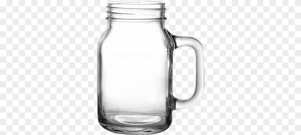 Custom 16oz Barconic Mason Jar Mug Transparent Mason Jar With Handle, Glass, Bottle, Shaker Free Png