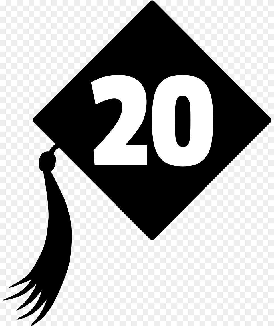 Custom 2020 Graduation Cap With Tassel Sign, Number, Symbol, Text Free Png