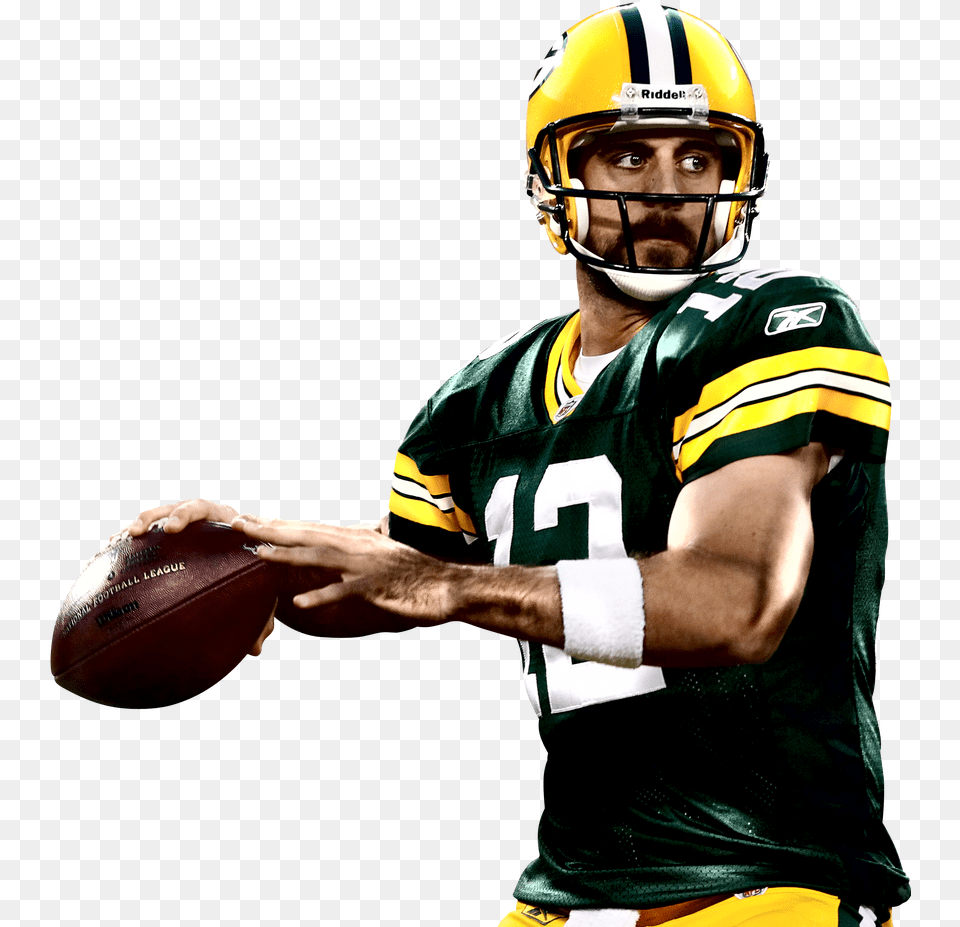 Custom Aaron Rodgers Render, Helmet, Sport, American Football, Playing American Football Png