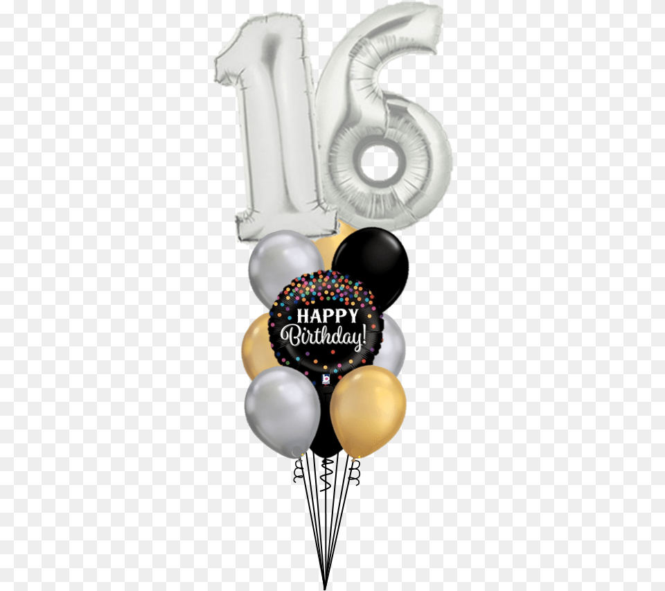 Custom Age Megaloon Birthday Confetti Balloon Bouquet 18quot Glitter Holographic Balloon Glittering Birthday, People, Person, Text, Number Free Transparent Png