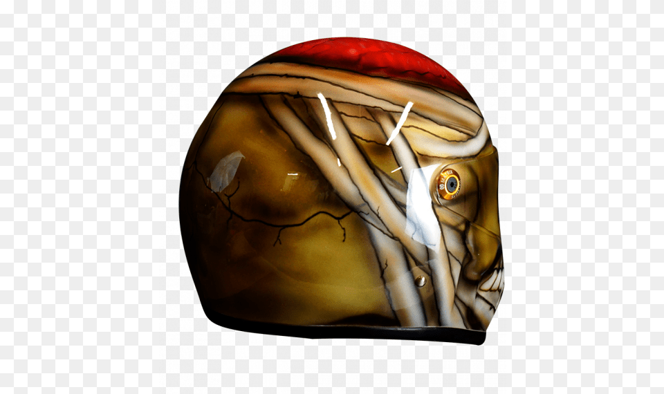 Custom Airbrushed Helmet In Metallica Skull Design Art, Crash Helmet, Person Png