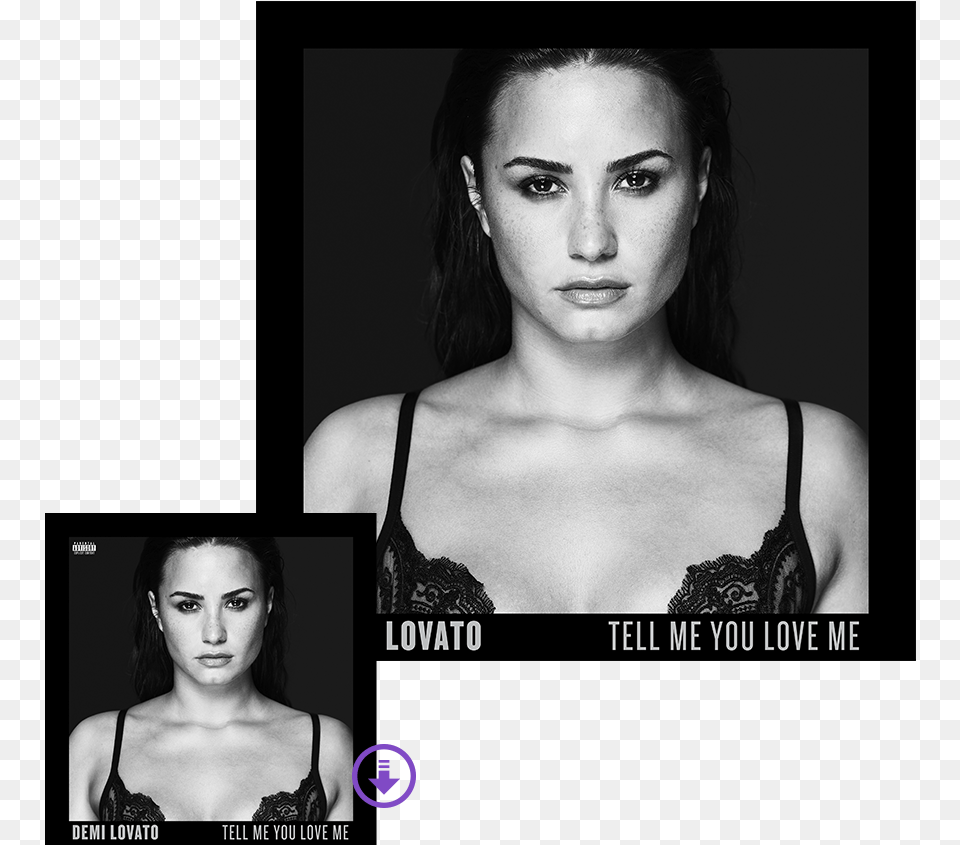 Custom Album Art Print Digital Album Demi Lovato Tell Me You Love Me Vinyl, Adult, Portrait, Photography, Person Png