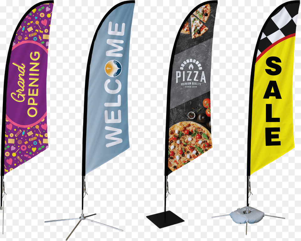 Custom Angled Flag Banners Banner, Text, Food, Pizza Free Png
