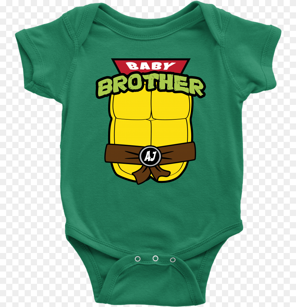Custom Baby Brother Ninja Turtle Bodysuit Love My Grampy Onesie, Clothing, T-shirt, Shirt Free Png