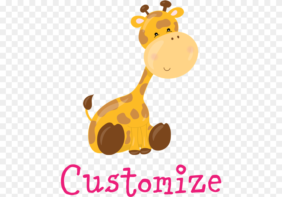 Custom Baby Giraffe Mousepad Baby Safari Animals Cartoon, Animal, Bear, Mammal, Wildlife Free Transparent Png