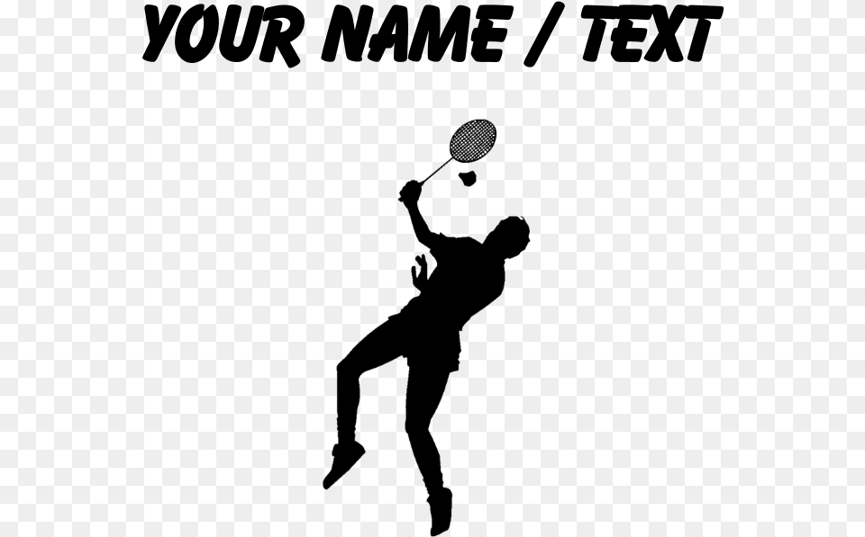Custom Badminton Player Silhouette Pillow Case Custom Red Ladybug Sticker, Person, Sport, Head Png