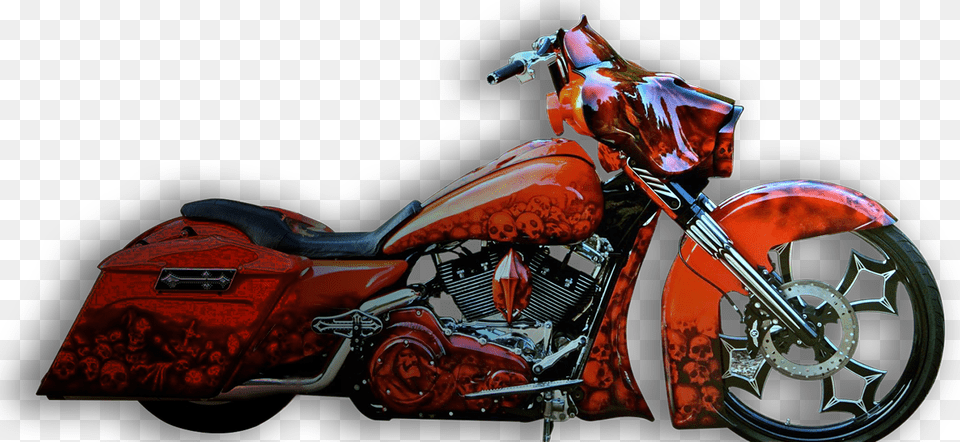 Custom Bagger Motorcycle, Machine, Motor, Transportation, Vehicle Free Transparent Png