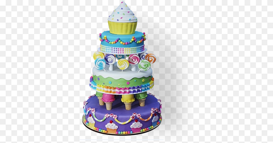 Custom Birthday Cakes In Nyc Delivery Available Candyland Birthday Cake, Birthday Cake, Cream, Dessert, Food Free Png