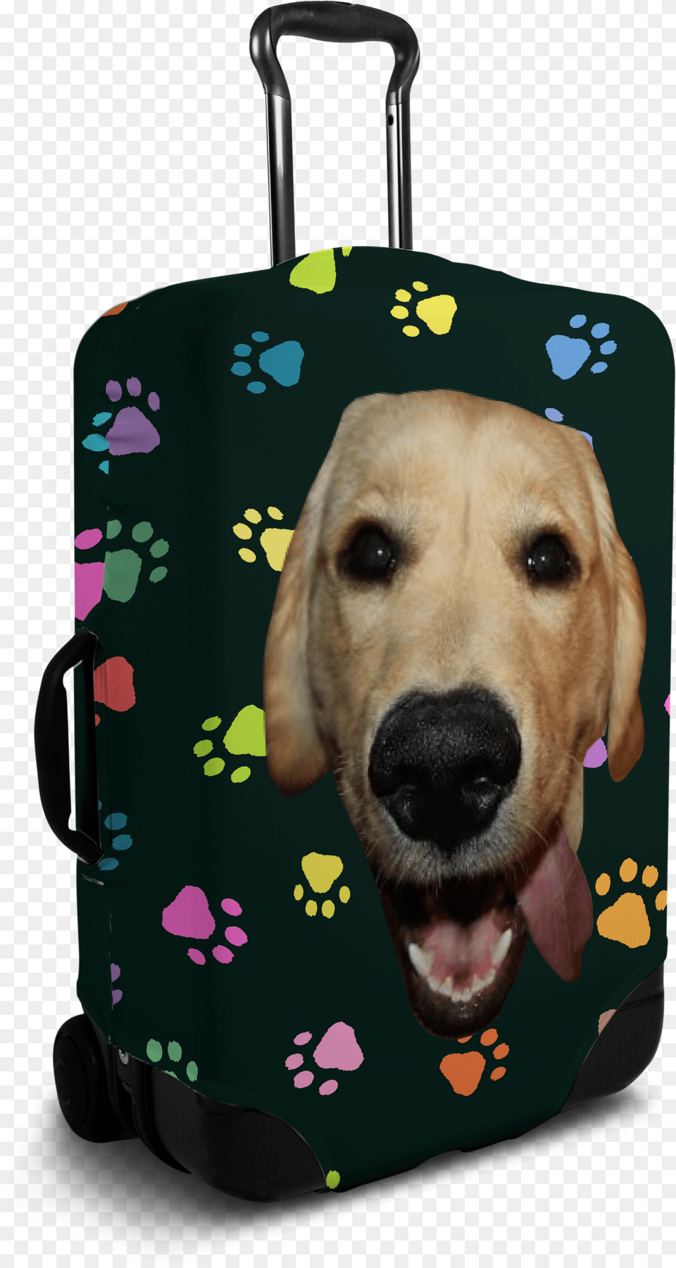 Custom Black Luggage Cover With Personalized Dog Face, Baggage, Animal, Canine, Mammal Png
