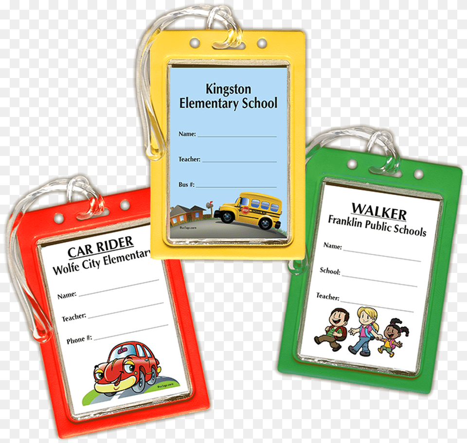 Custom Bus Tags With Loops Printable Car Rider Tags For Schools, Person, Text, Wheel, Machine Free Transparent Png