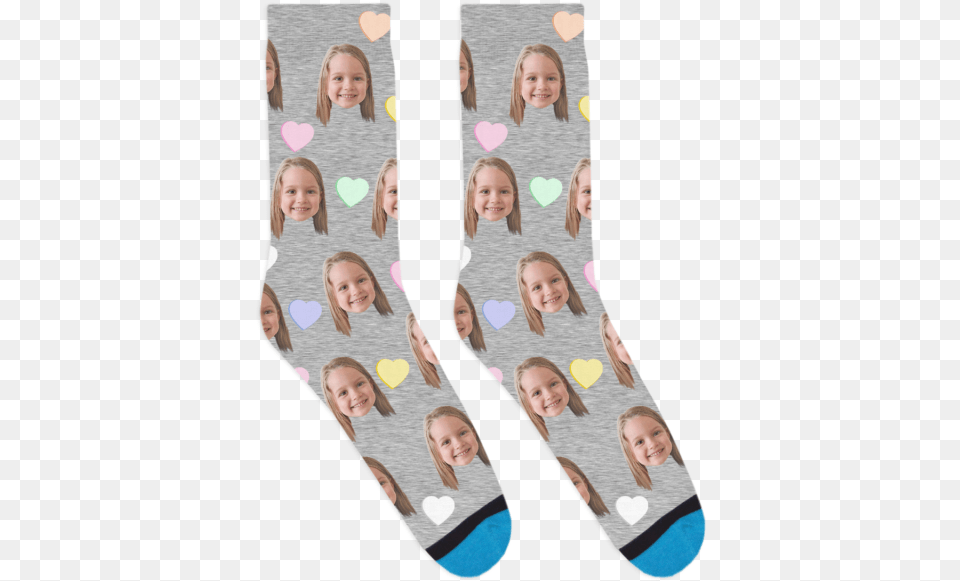Custom Candy Hearts Socks For Teen, Girl, Child, Female, Person Free Png Download