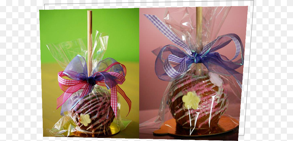Custom Caramel And Sugar Apples Gift Wrapping, Food, Sweets, Flower, Plant Png Image