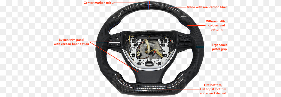 Custom Carbon Fiber Steering Wheel Bmw 5 Series, Steering Wheel, Transportation, Vehicle Png